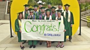 University of Oregon student veterans at graduation