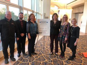 Photo of M-SPAN staff members at the November 2019 Bristol-Myers Squibb Foundation Grantee Summit